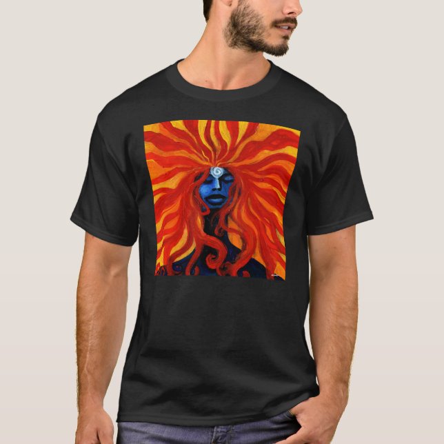 T-shirt de noir du feu d'âme (Devant)