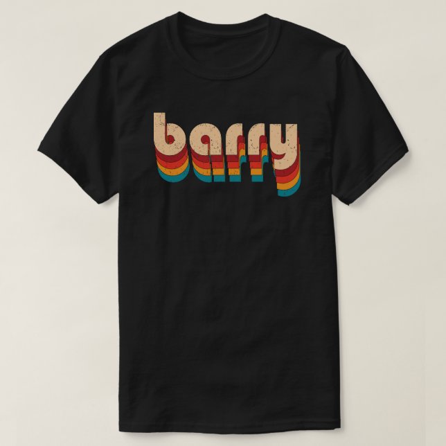 T-shirt de nom de barry rétro (Design devant)