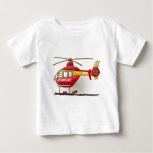 T-shirt de nourrisson d'ambulance d'hélicoptère