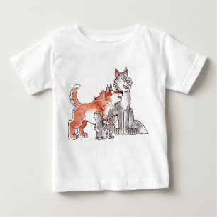 T-shirt de nourrisson de famille de loup