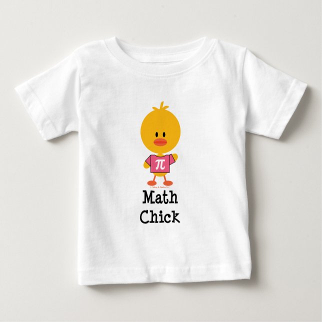 T-shirt de nourrisson de poussin de maths (Devant)