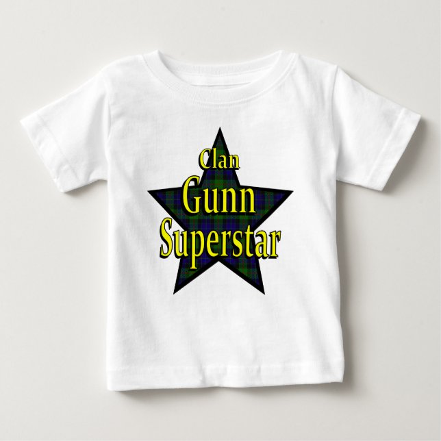 T-shirt de nourrisson de superstar de Gunn de clan (Devant)