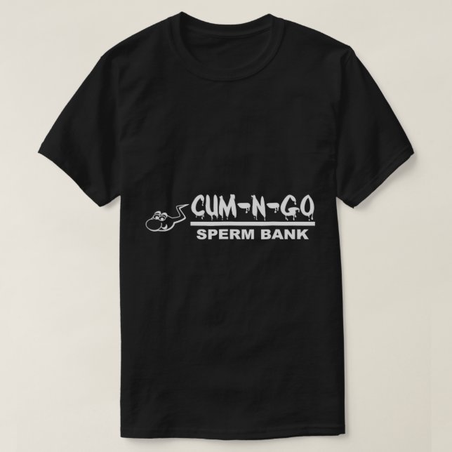 T-shirt de nouveauté de la banque de sperme-N-Go (Design devant)