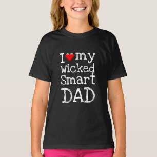 T-shirt de nouveauté drôle J'AIME MON PÈRE MÉCHANT