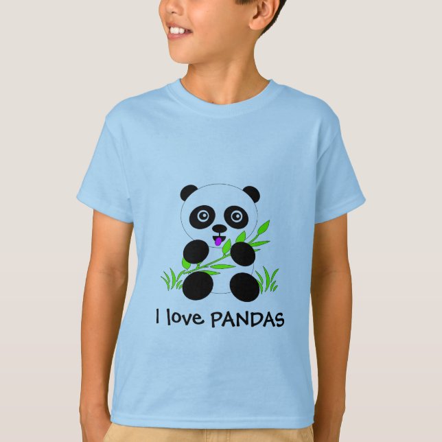 T-shirt de PANDAS d'amour de l'ours panda I (Devant)