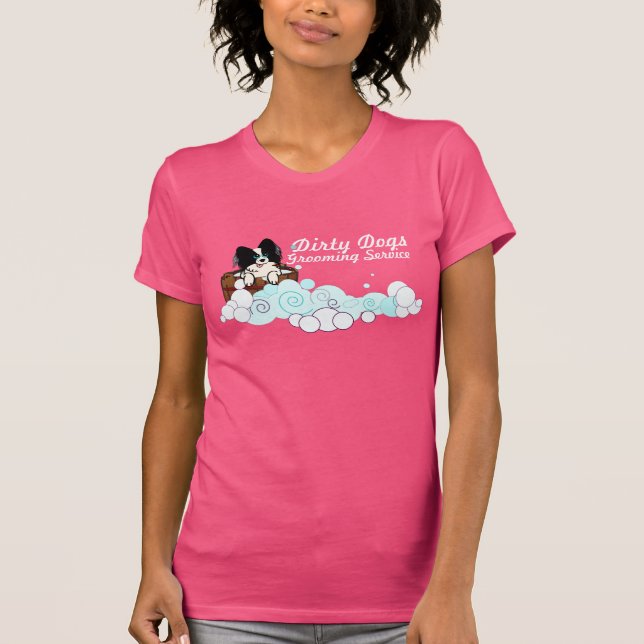 T-shirt de panneau-réclame d'affaires (Devant)