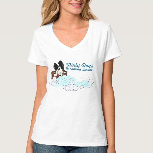 T-shirt de panneau-réclame d'affaires (Devant)