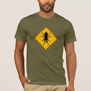 T-shirt de panneau routier de tarentule