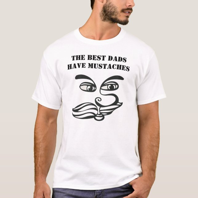 T-shirt de papa de moustache de fête des pères (Devant)