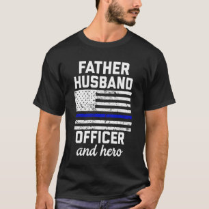 T-shirt de papa de police de dirigeant et de héro