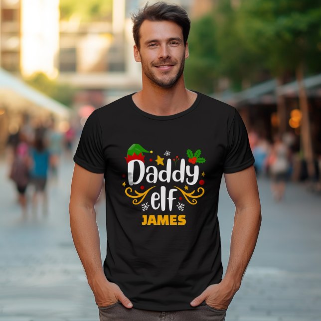 T-shirt de Papa Elfe à typographie amusante pour f (Créateur téléchargé)