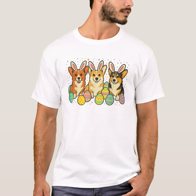 T-Shirt de Pâques Corgi_1 (Devant)
