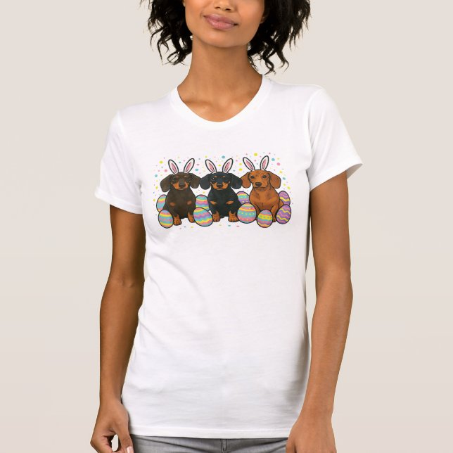 T-Shirt de Pâques Teckel (Devant)