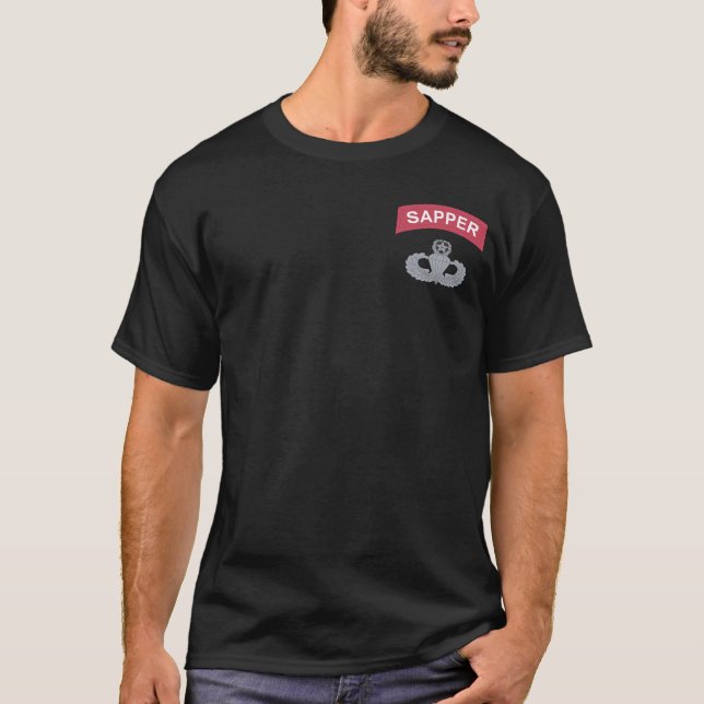 T-shirt de parachutiste de maître d'étiquette de (Devant)