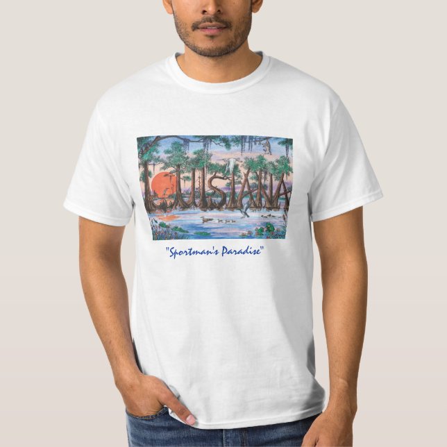 T-shirt de paradis de la Louisiane Sportman (Devant)