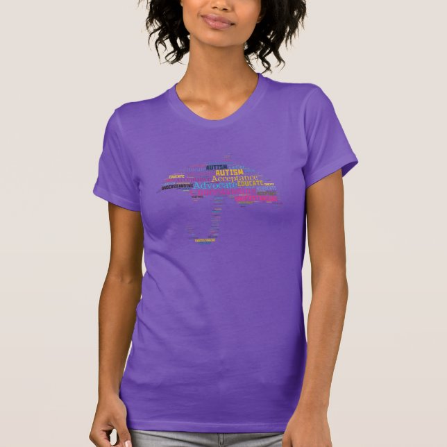 T-shirt de parapluie d'autisme pour des femmes (Devant)
