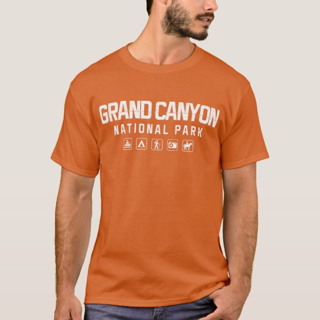 T-shirt de parc national de canyon grand (foncé) (Devant)