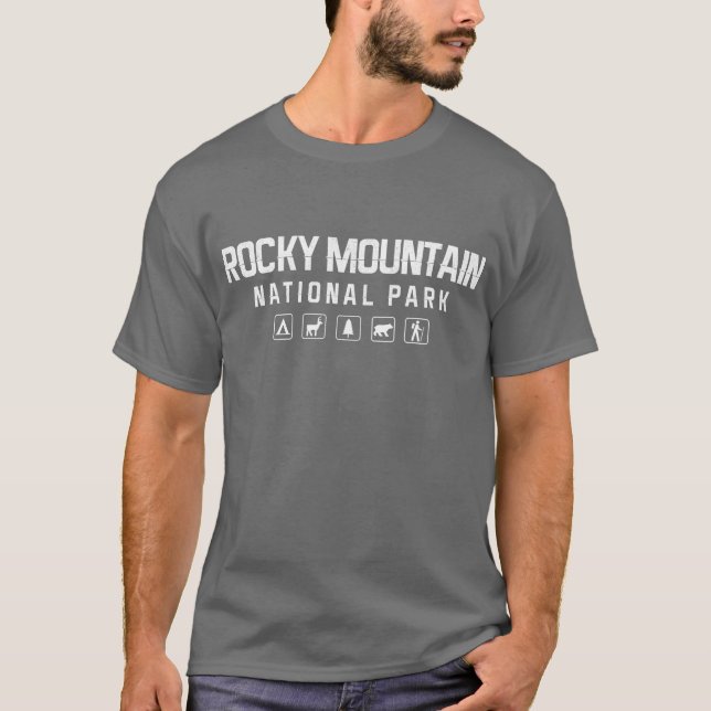T-shirt de parc national de montagne rocheuse - (Devant)