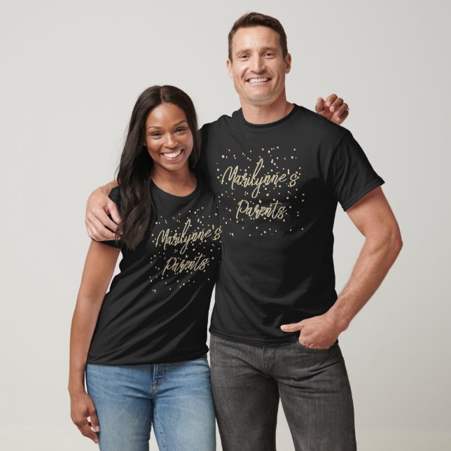 T-shirt de parents avec paillettins dorés pour ann (Unisexe)