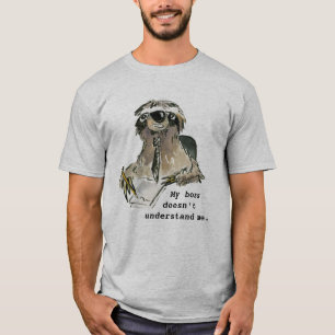 T-shirt de paresse de bande dessinée d'humour de