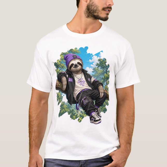 T-Shirt de paresseux décontracté (Devant)