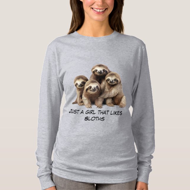 T-Shirt de paresseux mignon (Devant)