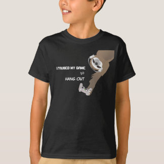 T-shirt de paresseux suspendu 'J'ai mis mon jeu en