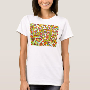 T-shirt de Parties scintillant d'art Word Laugh