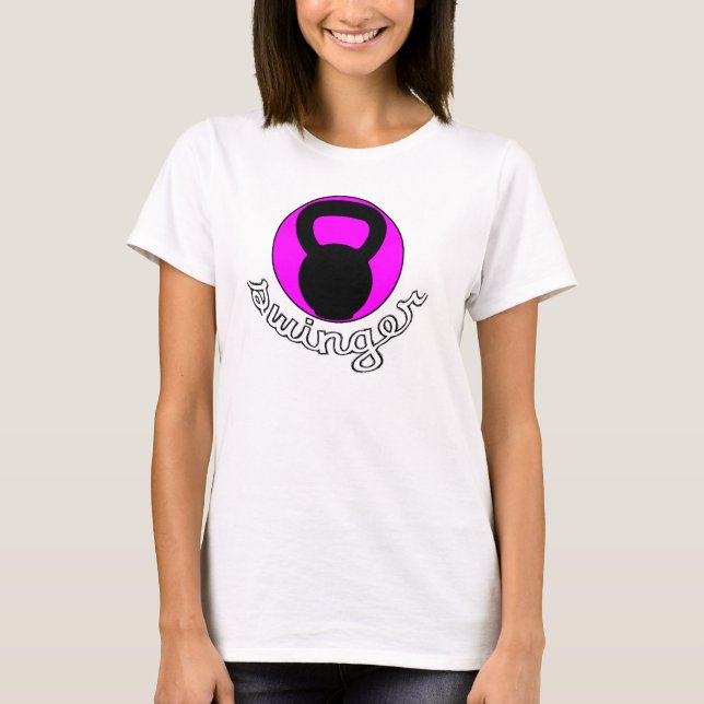 T-shirt de "partouzeur" de dames Kettlebell (Devant)