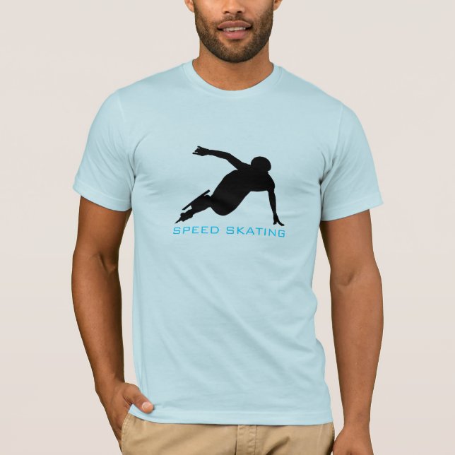 T-shirt de patinage de la vitesse des hommes (Devant)