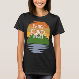 T-shirt De Peach Comté Georgia Vintage Sunset