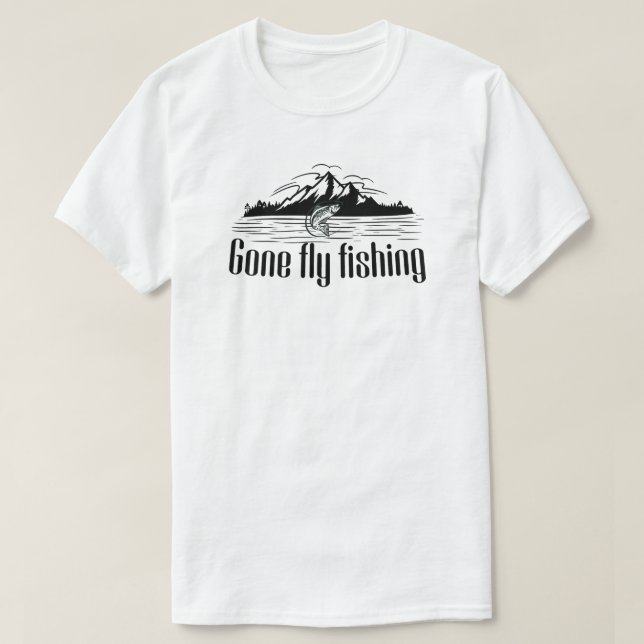 T-Shirt de pêche à la mouche (Design devant)