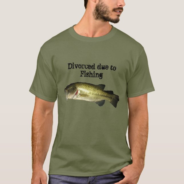 T-shirt de pêche drôle et d'hommes divorcés (Devant)