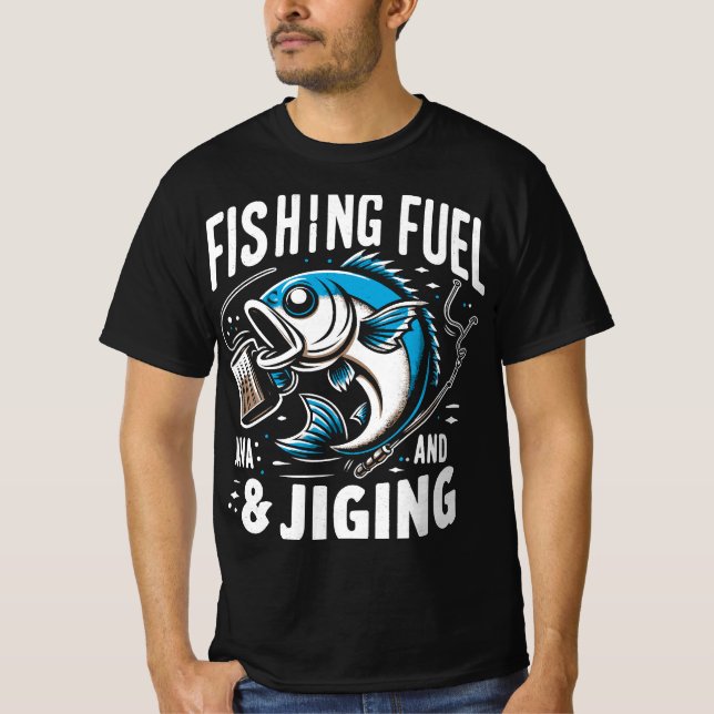 T-shirt de pêche et carburant (Devant)