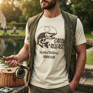 T-shirt de pêche personnalisé avec nom de bateau C