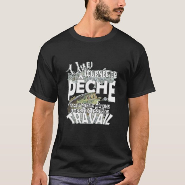 T-shirt de pêche poisson, (Devant)