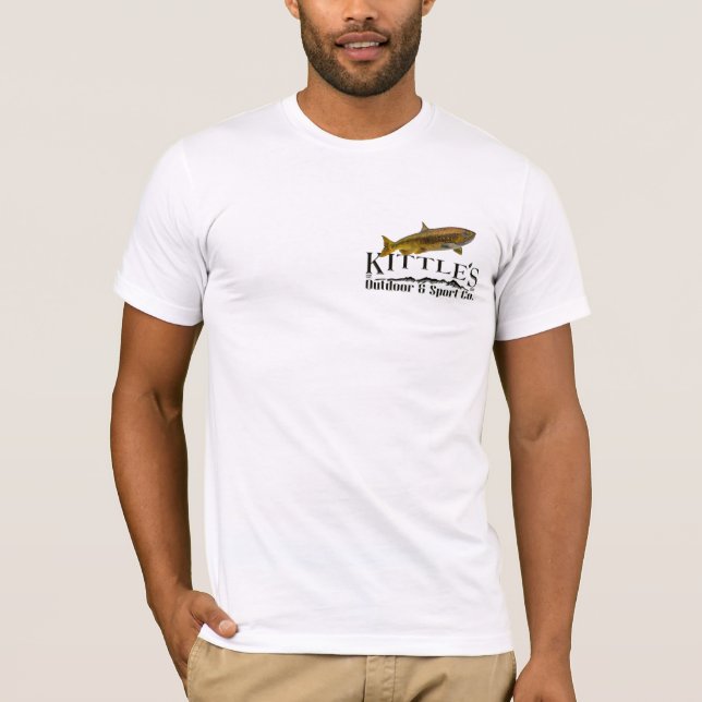 T-shirt de pêche pour pêcheur Saumon (Devant)