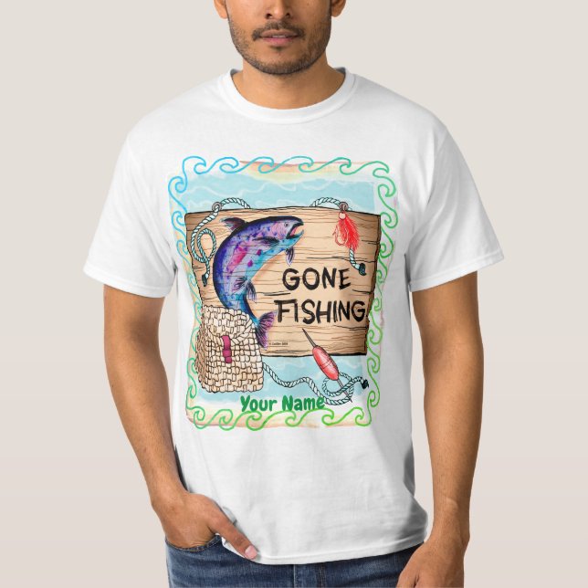 T-shirt de pêche sur mesure (Devant)