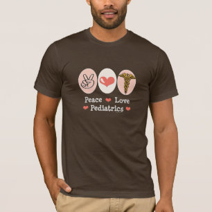 T-shirt de Pediatrian de pédiatrie d'amour de pai