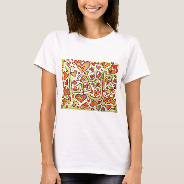 T-shirt de peinture de Word Laugh (Devant)