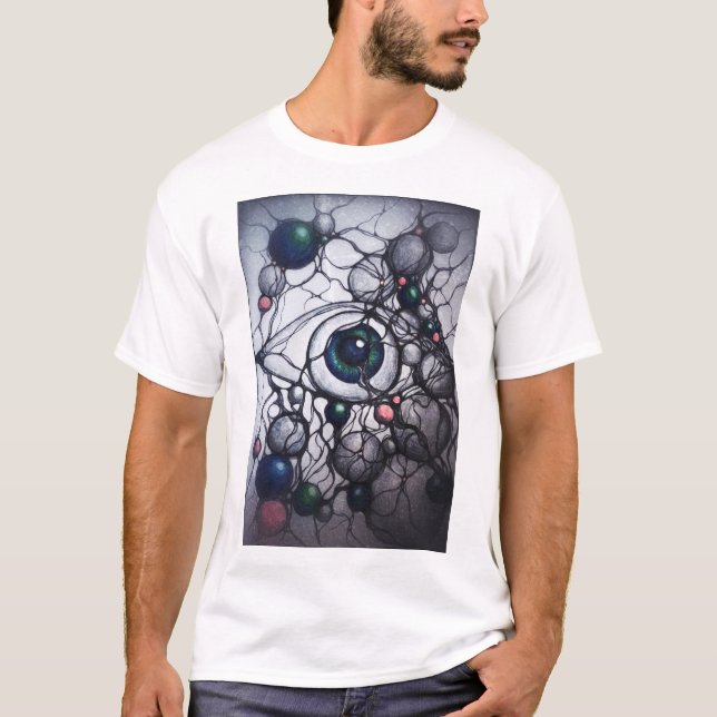 T-Shirt de Perception Abstraite de l'Œil Neurograp (Devant)