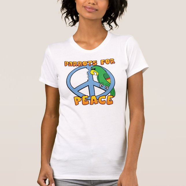 T-shirt de perroquet de paix (Devant)