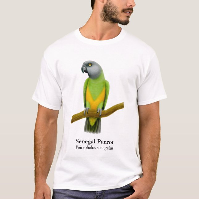 T-shirt de perroquet du Sénégal (Devant)