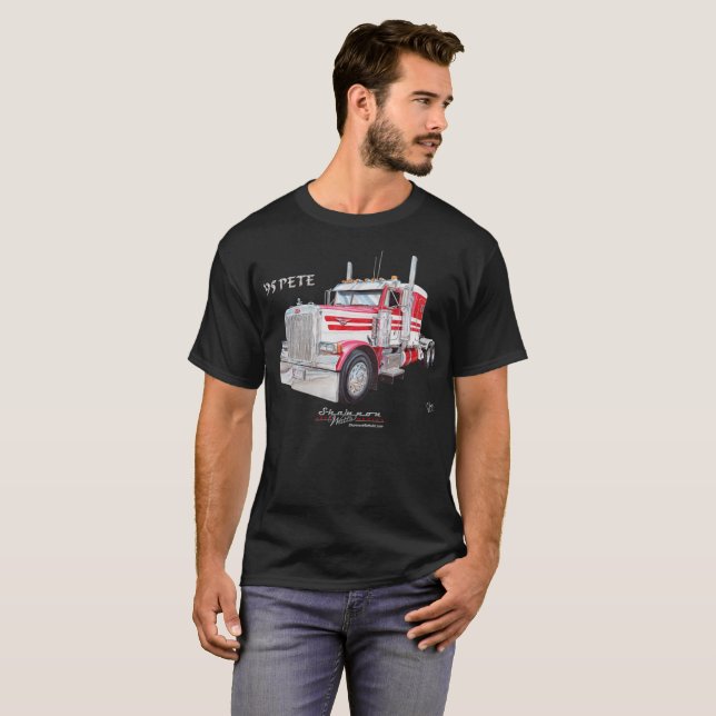 T-shirt De Peterbilt camion semi (Devant entier)
