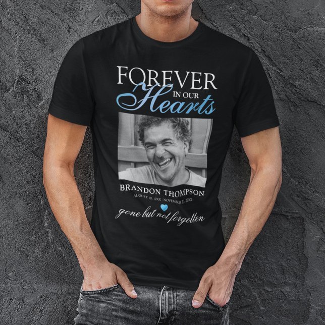 T-Shirt de photo commémorative Bleu À jamais dans  (Créateur téléchargé)