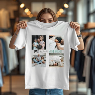 T-Shirt de photo de famille de super-héros Papa mo