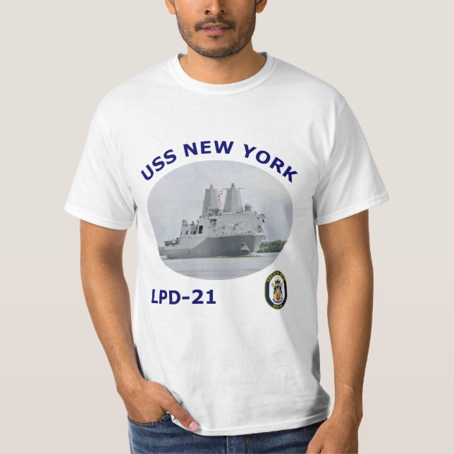 T-shirt de photo de LPD 21 USS New York (Devant)