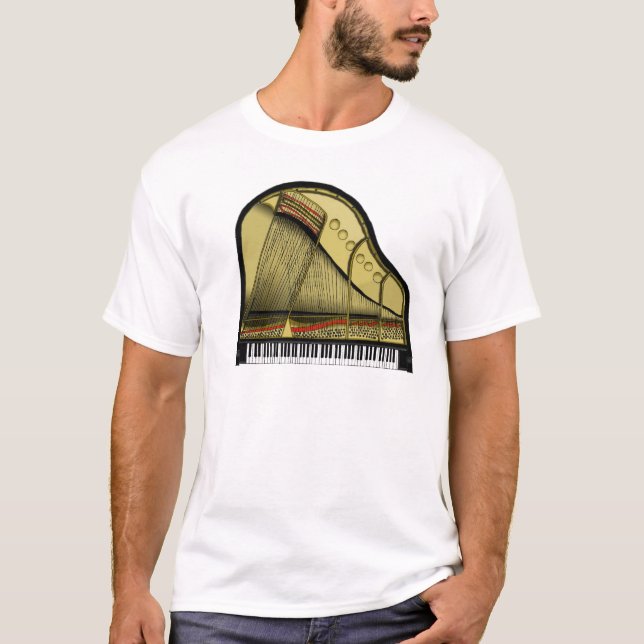 T-shirt de piano de piano quart de queue (Devant)