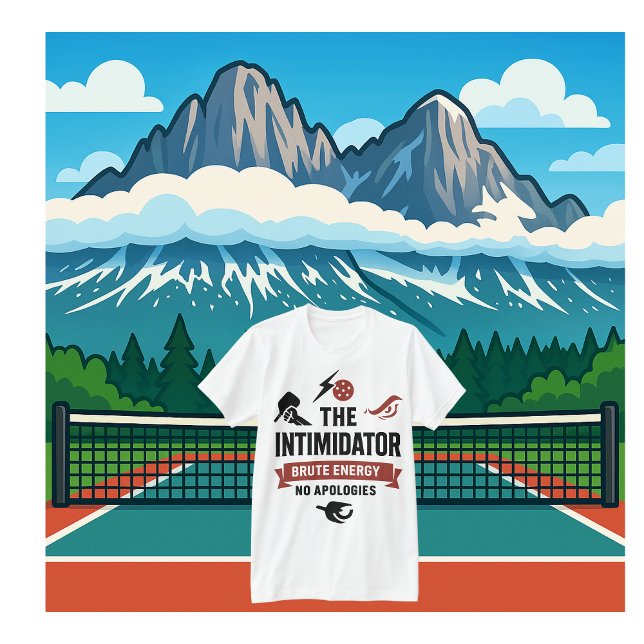 T-Shirt de Pickleball avec Intimidateur (PICKLEBALL PERSONALIZED NAME MENS T-SHIRT)