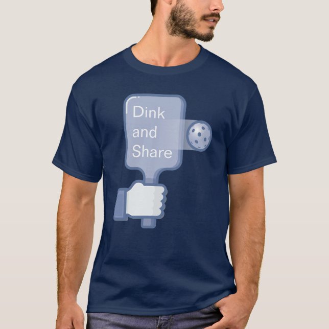 T-shirt de Pickleball des hommes : "Dink et part" (Devant)